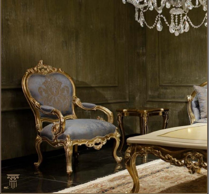Sofas de salon gris classique Chesterfield canapés Trois fauteuils places