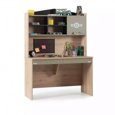 Cadre de lit ensemble de meubles pour enfants chambre d'enfants lit vert 4 pièces en bois.
