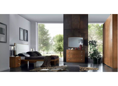 Ensemble de chambre à coucher Lit 2x Table de chevet Commode Design de 6 pièces Luxe Complet