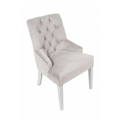 Moderne Fauteuil Chesterfield Blanc Rembourrage Luxueux Fauteuil d'Appoint une Place