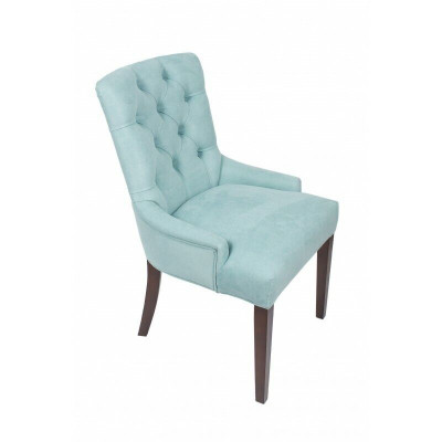 Chaise Chesterfield Blue er classique Rembourrage Fauteuil en tissu inclinable