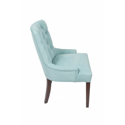 Chaise Chesterfield Blue er classique Rembourrage Fauteuil en tissu inclinable