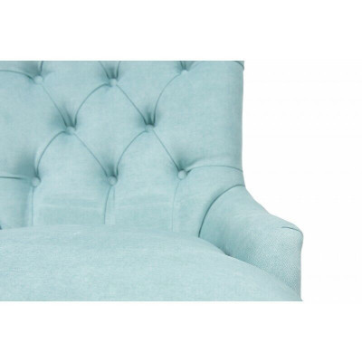 Chaise Chesterfield Blue er classique Rembourrage Fauteuil en tissu inclinable