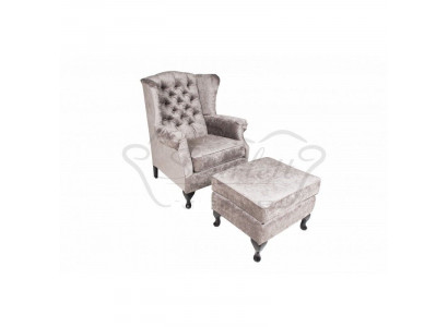 Tabouret beige Luxe Designer Tabouret Siège Tissu Relaxation Canapé Côté