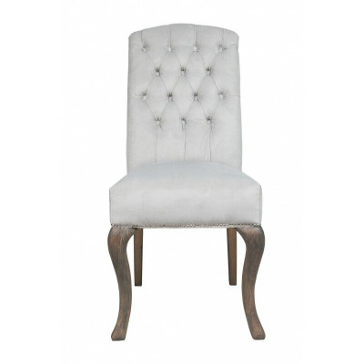 Conception des chaises Chesterfield grises en tissu - ensemble de 2 pour hôtel ou groupe.
