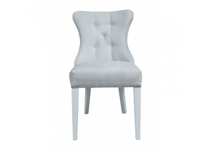 Designer Grey x2 Fauteuils Chesterfield Hôtel Suite Revêtement x2 Ensemble