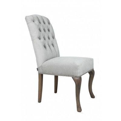 Chesterfield x4 chaises rembourrées ensemble de designer chaises textiles ensemble luxueux de 4