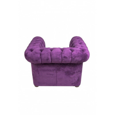 Canapé Chesterfield Fauteuil en Velours 1 Place Design Canapés Sofas