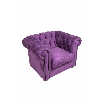 Canapé Chesterfield Fauteuil en Velours 1 Place Design Canapés Sofas