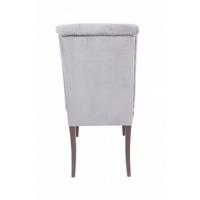 Ensemble de quatre chaises design de groupe de fauteuils Chesterfield gris