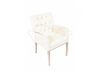 Siège Chesterfield blanc - Groupe de chaises de salle à manger x4 Fauteuils Inclinables