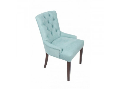 Ensemble de 4 chaises Chesterfield rembourrées de designer HellBlue