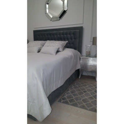 Chesterfield Lit Rembourré Double Hôtel Lits Décoratifs Chambre 140x200cm