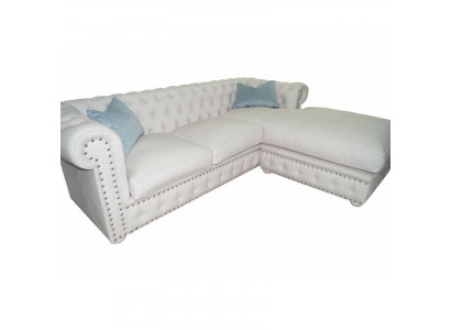 Canapé Canapé d'angle Chesterfield Canapé d'angle en tissu d'ameublement Divan d'angle Suite d'angle