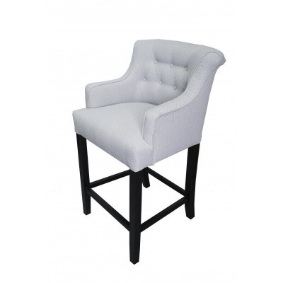 Tabouret de bar gris Chaise de bar Chaise de designer Tissu de conception Chaises de salon Ensemble de 8