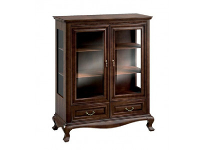 Vitrine classique Vitrine armoire en bois massif Vitrine V-W 3-4 en verre