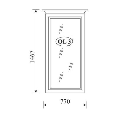Miroir de mur de créateur classique r Miroir en bois véritable style colonial OL 3