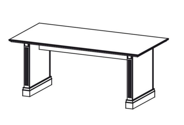 Classique Bureau Mobilier de bureau Table Bureau Chef Bureaux Bois massif BA - 19