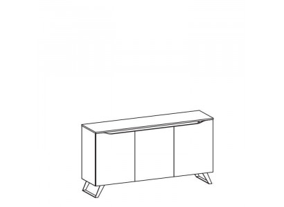Meuble Buffet d'hôtel Moderne Commode Armoire Commodes en bois Étagère 3 portes