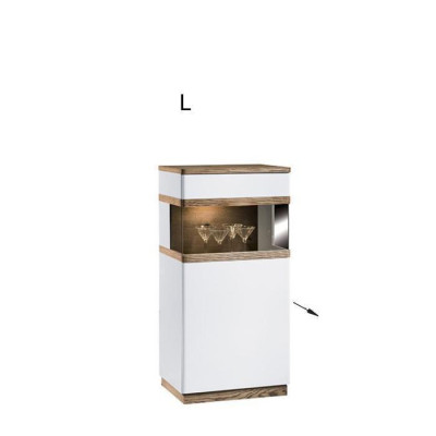 Vitrine Bois & Verre Bahut Armoire Collection Salon Style Moderne Étagère