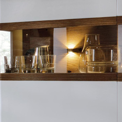 Vitrine Bois & Verre Bahut Armoire Collection Salon Style Moderne Étagère