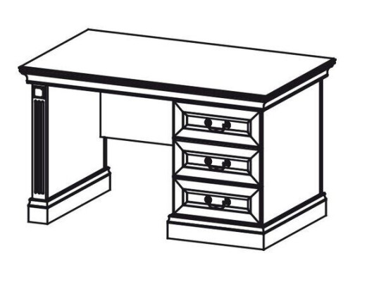 Classique Bureau Mobilier de bureau Table Bureau Chef Bureaux en bois massif BA-Sc