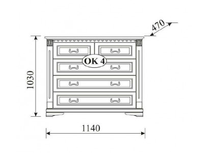 Commode classique Commodes Armoire Buffet Meubles massifs Colonial neuf OK4