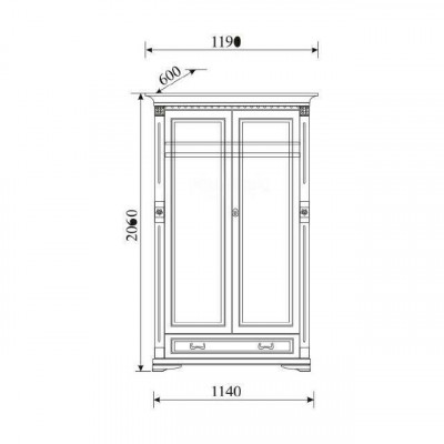 Armoires classiques Armoire murale Armoire en style colonial massif O2D