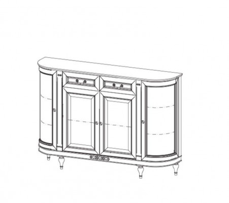 Classique Commode Vitrine Commodes Vitrine Armoires Cabinet de commode FL-K4