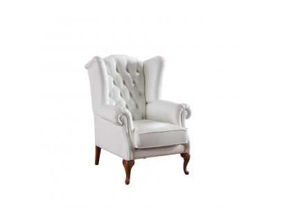 Chesterfield fauteuil aile fauteuil revêtement de canapé TV de bureau en cuir véritable CL-F3