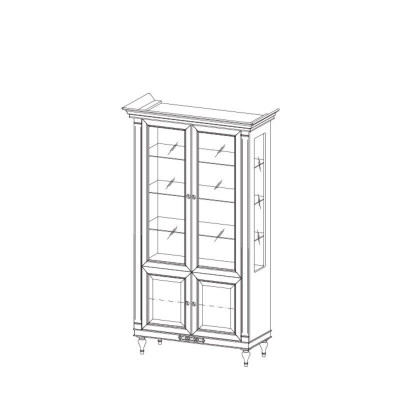 Vitrine classique Commode Vitrine Armoire Vitrine en verre FL-W2