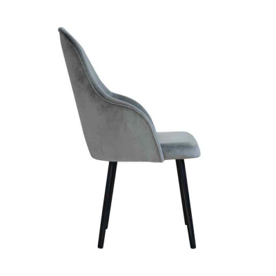 Chaises longues inclinables modernes Groupe de chaises 8 Ensemble de chaises Gris Rembourrage Accoudoirs