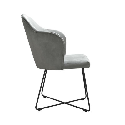 Chaise 6x Chaise rembourrée de salle à manger TV Club Siège de tissu Fauteuil Ensemble nouveau Salon