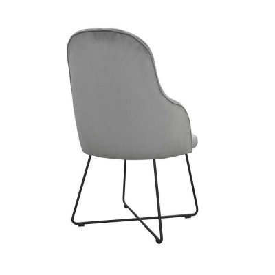 Chaise 6x Chaise rembourrée de salle à manger Siège en textile Ensemble de chaises de club TV Oreiller