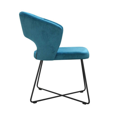 Chaise 4x Chaise de salle à manger Chaise rembourrée de salon Siège de club Fauteuil textile Set