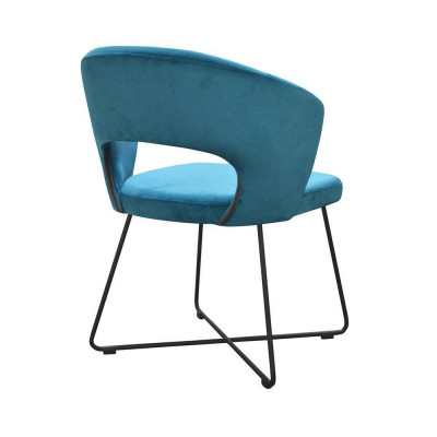 Chaise 4x Chaise de salle à manger Chaise rembourrée de salon Siège de club Fauteuil textile Set
