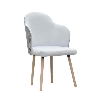 Chaise 4x Chaise rembourrée de salle à manger Chaise de salon télévisé Club Textile Set de fauteuils