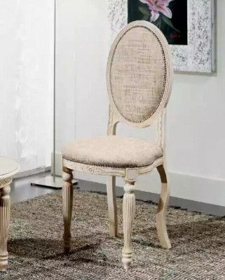 Chaise Salle à manger Chaise rembourrée Classique r nouveau Meubles Siège textile Fauteuil