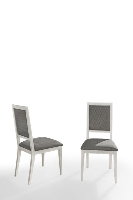 Chaise Chaise de salle à manger Bois Tissu Chaises de salle à manger Design Fauteuil Gris neuf Lehn nouveau
