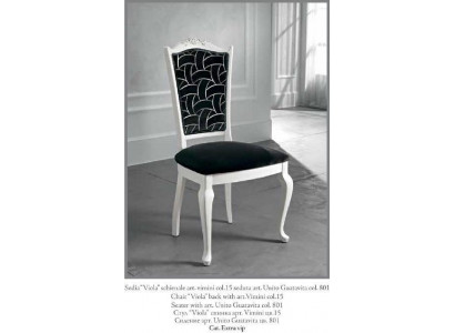 Chaise Noire Classique de Luxe Design Salle à manger Mobilier Italien Bizzotto neuf