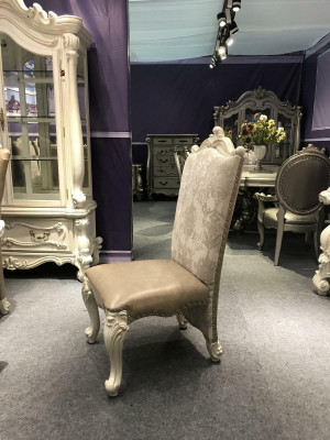Chaise Trône Fauteuil Salle à manger neuf Bois Style antique Baroque Rococo Cuir