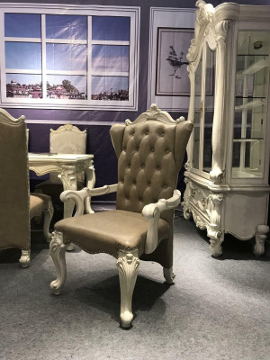 Chaise trône Fauteuil Bois Ensemble Salle à manger Designer Style antique Rococo Baroque
