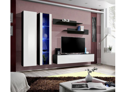 Salle de séjour Mobilier Unité murale Support TV Ameublement complet Moderne