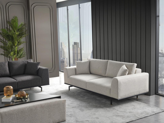Ensemble complet de canapé canapés fauteuil canapé gris set set 4 pièces