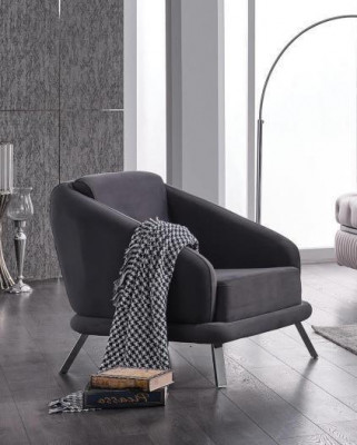 Fauteuil Tissu Mobilier Moderne Créateur de siège Salon Fauteuil rembourré 84x79x91