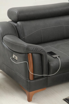 Canapé d'angle en forme de L Canapé Design Tissu Moderne Mobilier de salon