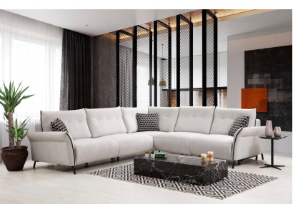 Salon Canapé en L forme Design moderne Tissu Luxueux Canapé Rembourré