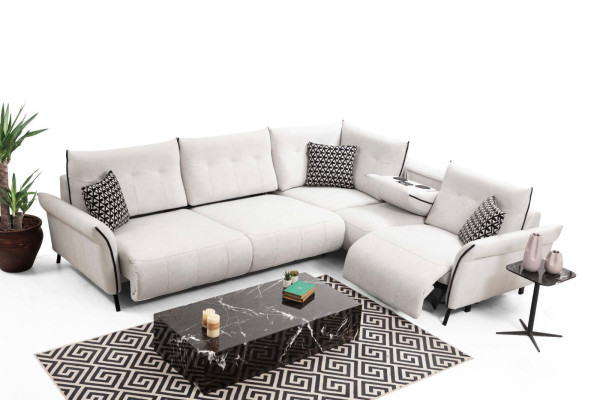 Canapé d'angle Salon Canapé Canapé Tissu Tapisserie Mobilier Moderne Designer neuf