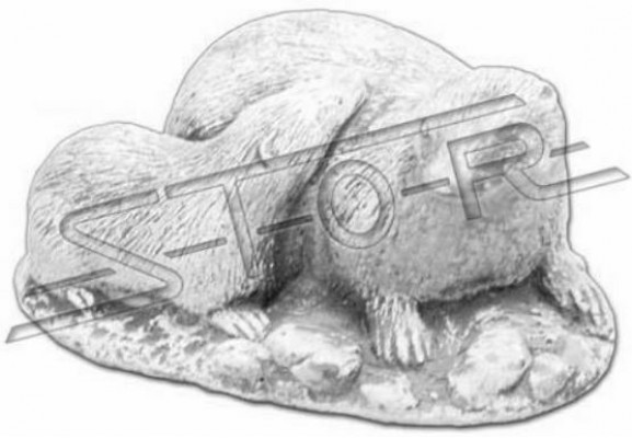 Décoration de jardin Fouine Figurines en pierre de patio Figurine blanche Nature Statue