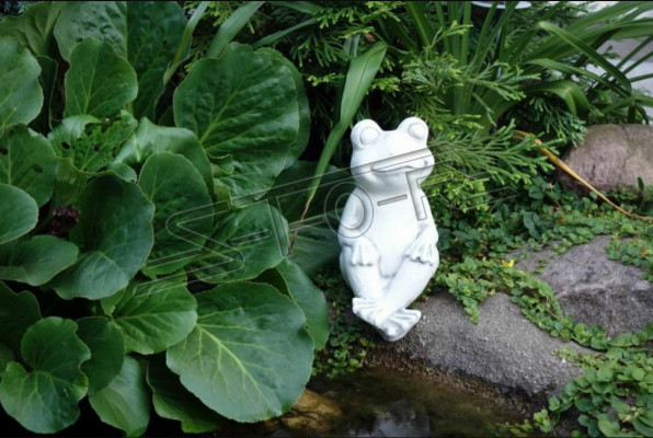 Décoration de jardin Grenouille Patio Figurine en pierre décorative Statue